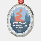 West Branch Farmington Wild and Landschaftlich Riv Ornament Aus Metall (Links)