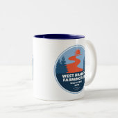 West Branch Farmington Wild and Landschaftlich Riv Zweifarbige Tasse (VorderseiteRechts)