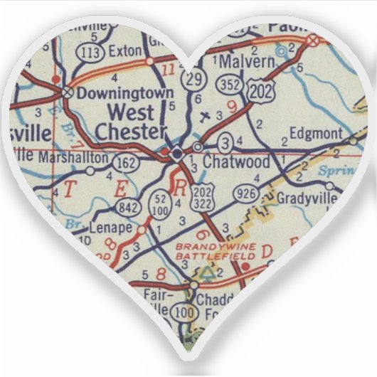 West Chester PA Aufkleber (Vorderseite)