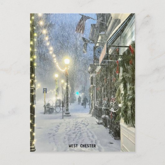 West Chester Winter Postcard Postkarte (Vorderseite)