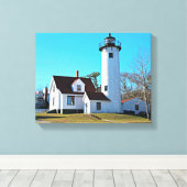 West Chop Lighthouse Marthas Vineyard Canvas Print Leinwanddruck (Insitu (Holzboden))