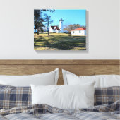 West Chop Lighthouse Marthas Vineyard Canvas Print Leinwanddruck (Insitu (Schlafzimmer))