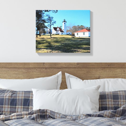 West Chop Lighthouse Marthas Vineyard Canvas Print Leinwanddruck (Insitu (Schlafzimmer))