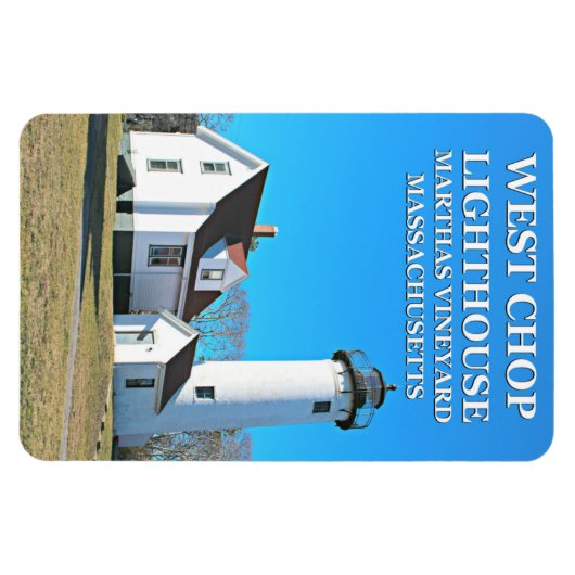 West Chop Lighthouse Marthas Vineyard Flexi Magnet (Horizontal)