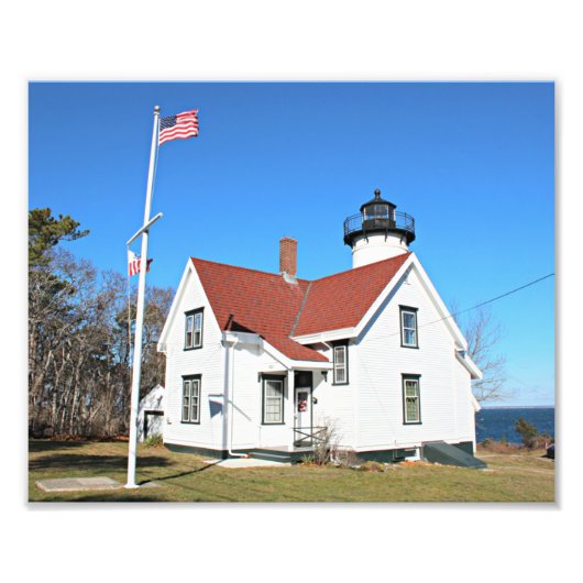 West Chop Lighthouse, Marthas Vineyard Foto Print (Vorne)