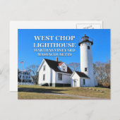 West Chop Lighthouse, Marthas Vineyard MA Postkart Postkarte (Vorne/Hinten)