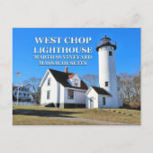 West Chop Lighthouse, Marthas Vineyard MA Postkart Postkarte (Vorderseite)