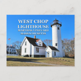 West Chop Lighthouse, Marthas Vineyard MA Postkart Postkarte