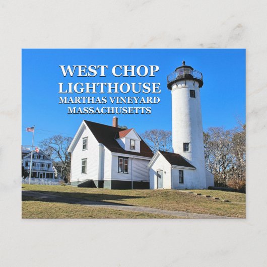 West Chop Lighthouse, Marthas Vineyard MA Postkart Postkarte (Vorderseite)
