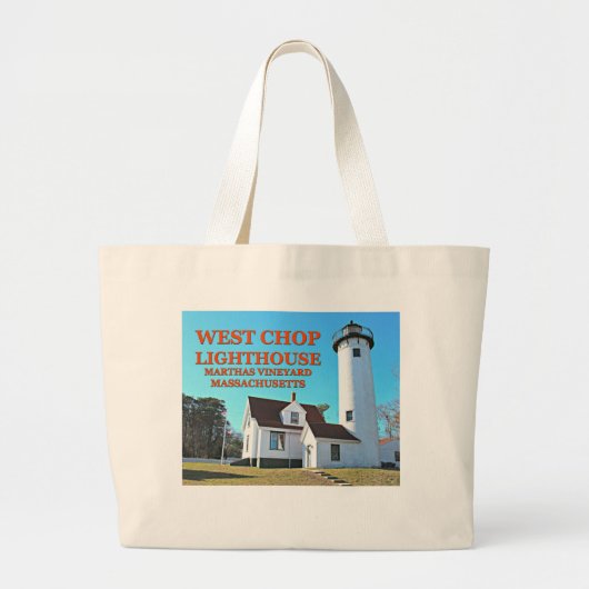 West Chop Lighthouse, Marthas Vineyard MA Tote Bag Jumbo Stoffbeutel (Vorne)