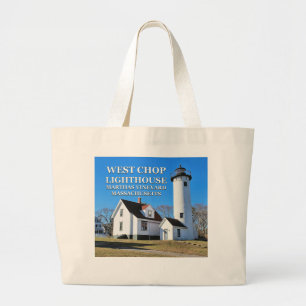 West Chop Lighthouse, Marthas Vineyard MA Tote Bag Jumbo Stoffbeutel