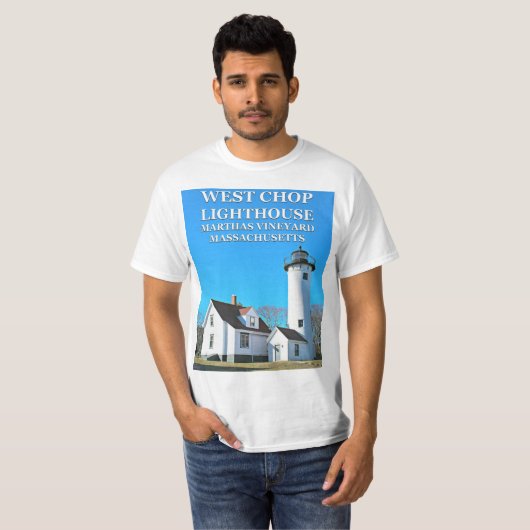 West Chop Lighthouse, Marthas Vineyard T - Shirt (Vorne ganz)