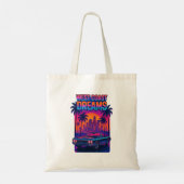 West Coast Dreams – 1980er Synthwave Retro Tragetasche (Rückseite)