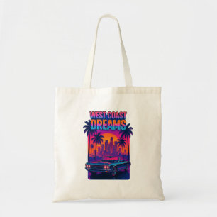 West Coast Dreams – 1980er Synthwave Retro Tragetasche