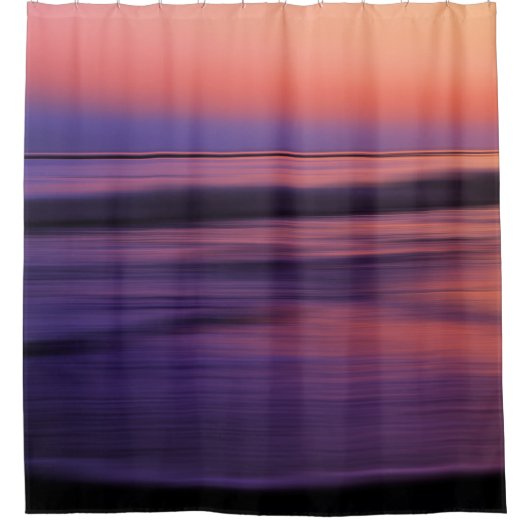 West Coast Sunset Ocean Abstrakt Duschvorhang (Vorderseite)