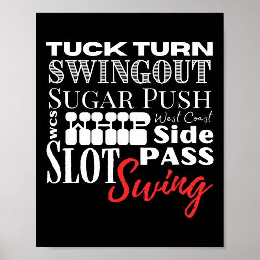 West Coast Swing Dance Wcs Tanzen Begleiter Tanz B Poster (Vorne)