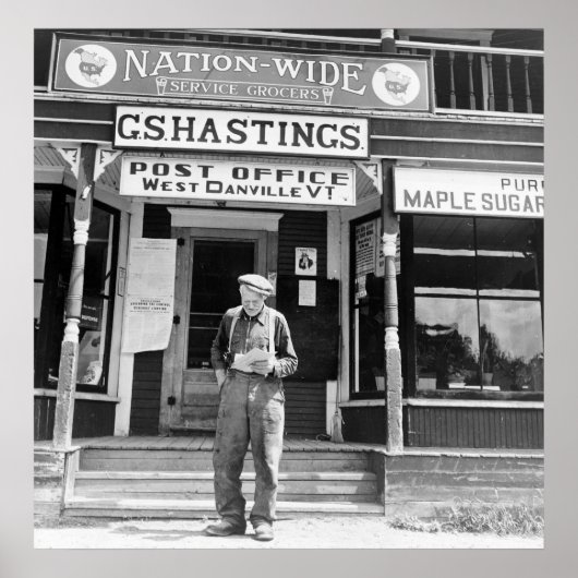 West Danville, VT, Post, 1940er Poster (Vorne)
