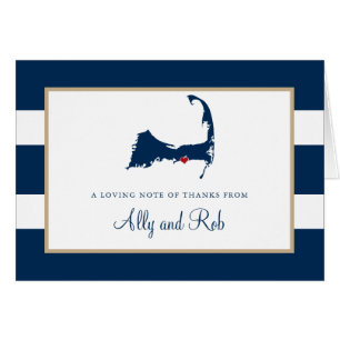 West Dennis Cape Cod Map mit Herz Vielen Dank