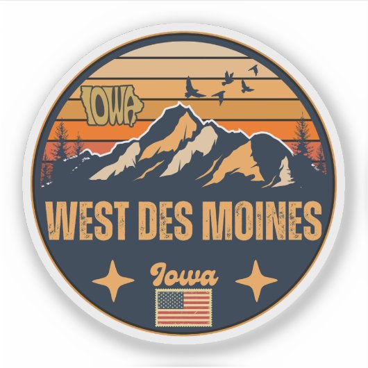 West Des Moines, Iowa Aufkleber (Vorderseite)