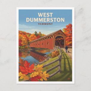 West Dummerston Covered Bridge Vermont Reise Gesch Postkarte