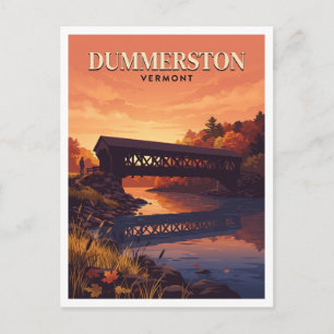 West Dummerston Covered Bridge Vermont Reise Postkarte