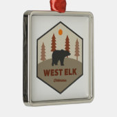 West Elk Wilderness Colorado Bear Ornament Aus Metall (Rechts)