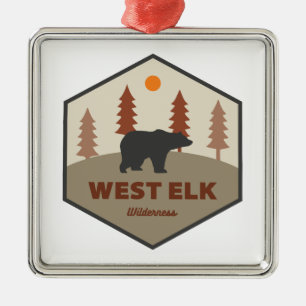West Elk Wilderness Colorado Bear Ornament Aus Metall