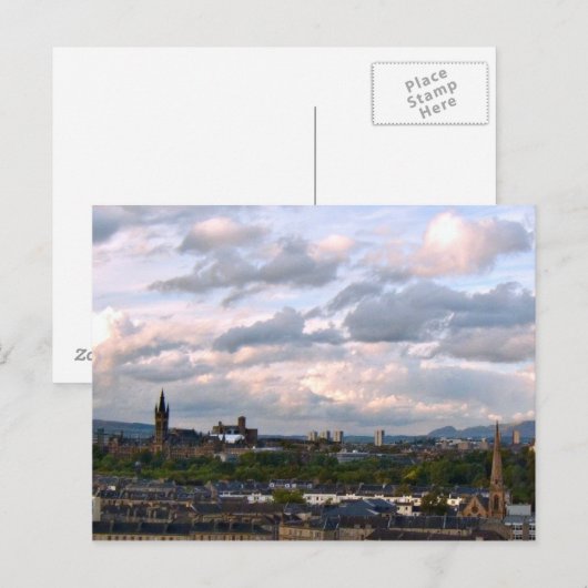 West End Glasgow Postkarte (Vorne/Hinten)