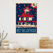 West End Light House und Moon Poster (Küche)