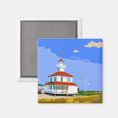 West End Lighthouse Watercolor Magnet (Vorderseite/Rückseite)