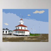 West End Lighthouse Watercolor Poster (Vorne)