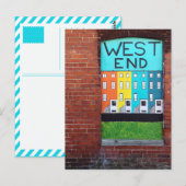 West End Stadtmauer Kunst Postkarte (Vorne/Hinten)