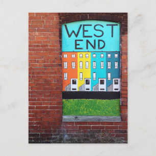 West End Stadtmauer Kunst Postkarte