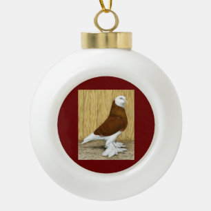 West-England Tumbler Red Baldhead Keramik Kugel-Ornament