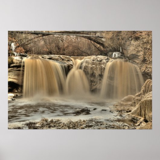 West Falls of the Black River, Elyria, Ohio Poster (Vorne)
