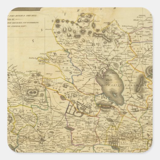 West Fife Quadratischer Aufkleber (Vorderseite)