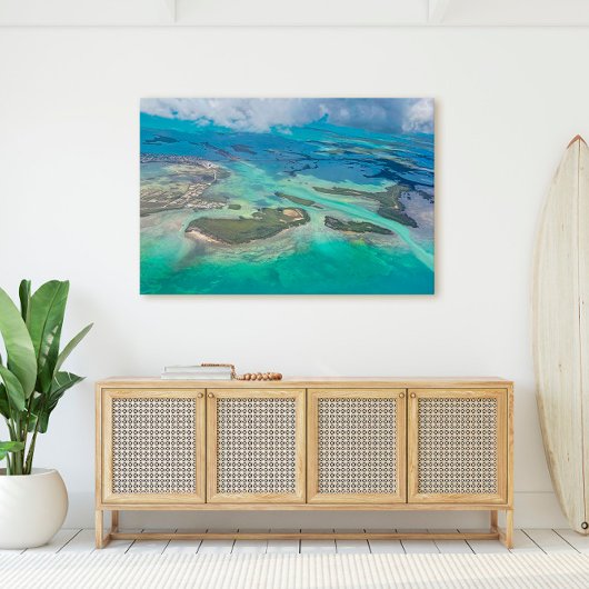 West-Florida-Inseln vom Himmel aus Leinwanddruck