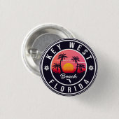 West Florida Sunset Vacation Souvenirs Button (Vorne & Hinten)