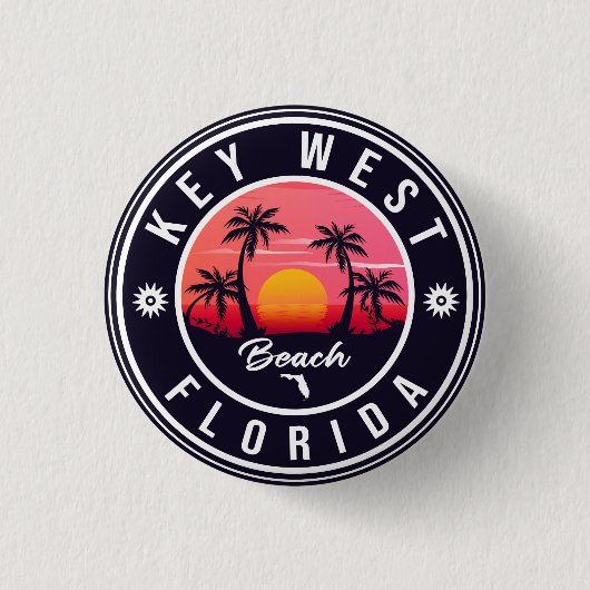 West Florida Sunset Vacation Souvenirs Button (Vorderseite)