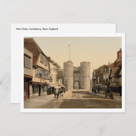 West Gate, Canterbury, Kent, England Postkarte (Vorne/Hinten)