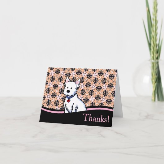 West Highland Danke-Card Dankeskarte (Vorderseite)