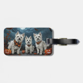 West Highland Halloween Spooky Gepäckanhänger (Rückseite horizontal)