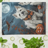 West Highland Halloween Spooky Geschirrtuch (Gefaltet)