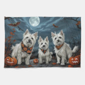 West Highland Halloween Spooky Geschirrtuch (Horizontal)
