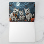 West Highland Halloween Spooky Karte (Innenseite)