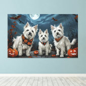West Highland Halloween Spooky Leinwanddruck (Insitu (Holzboden))
