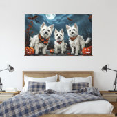 West Highland Halloween Spooky Leinwanddruck (Insitu (Schlafzimmer))