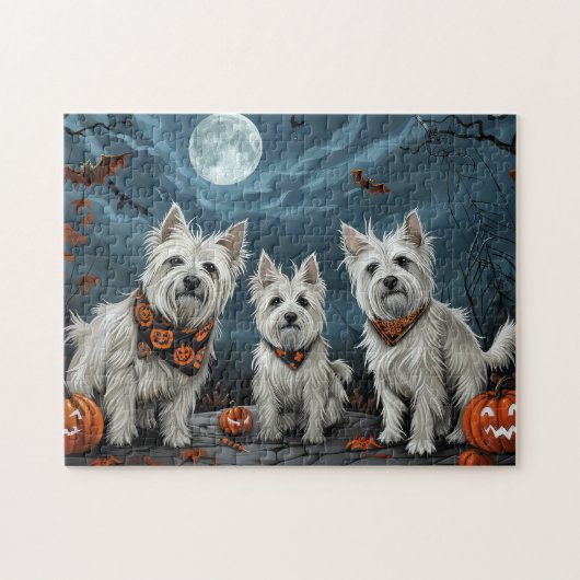 West Highland Halloween Spooky Puzzle (Horizontal)