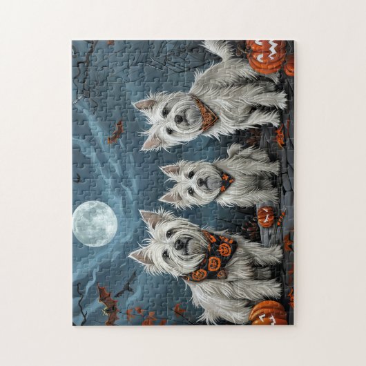 West Highland Halloween Spooky Puzzle (Vertikal)