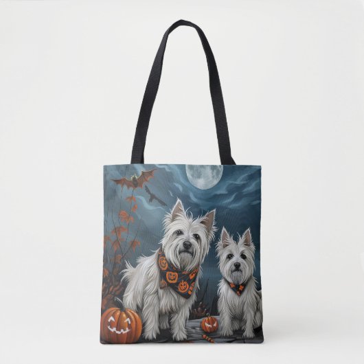 West Highland Halloween Spooky Tasche (Vorderseite)